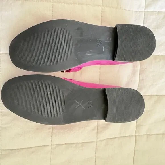 Diba True Pink Flats  Softgirl Boho Businesscasual Suede Loafers 7.5 Horsebit - Picture 4 of 7